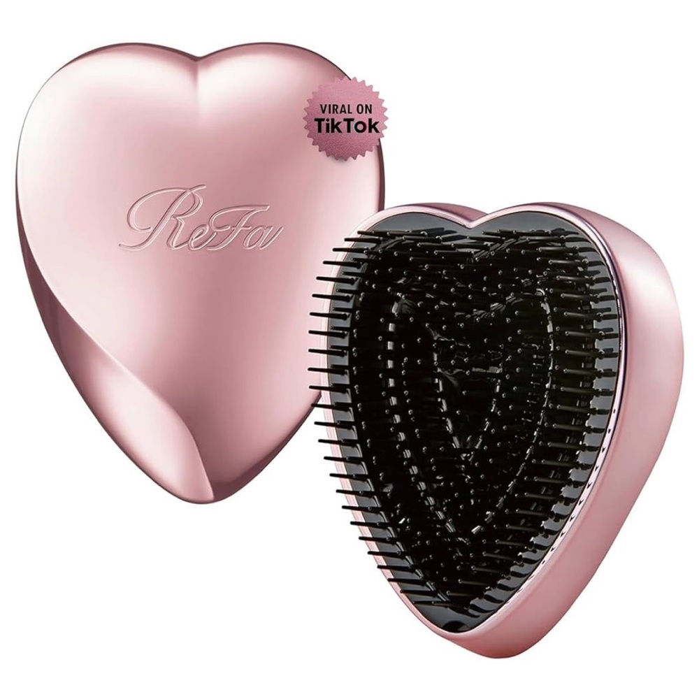 ReFa heart brush in rose gold. Viral on TikTok. Beautiful brush. BNIB.